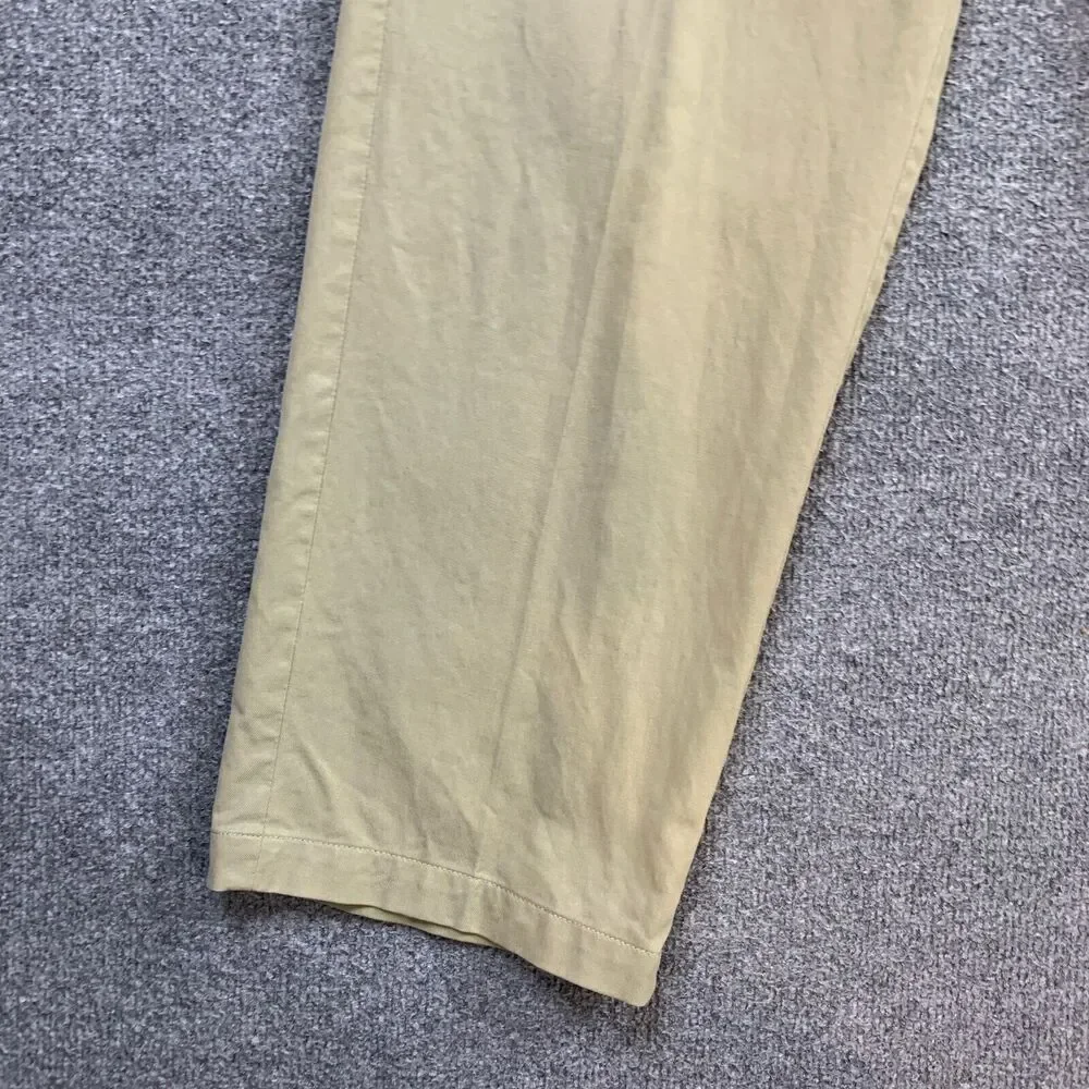 Vintage Tommy Bahama Pants Mens 36 Straw Cotton‎ Lyocell Blend Chino Flat Front
